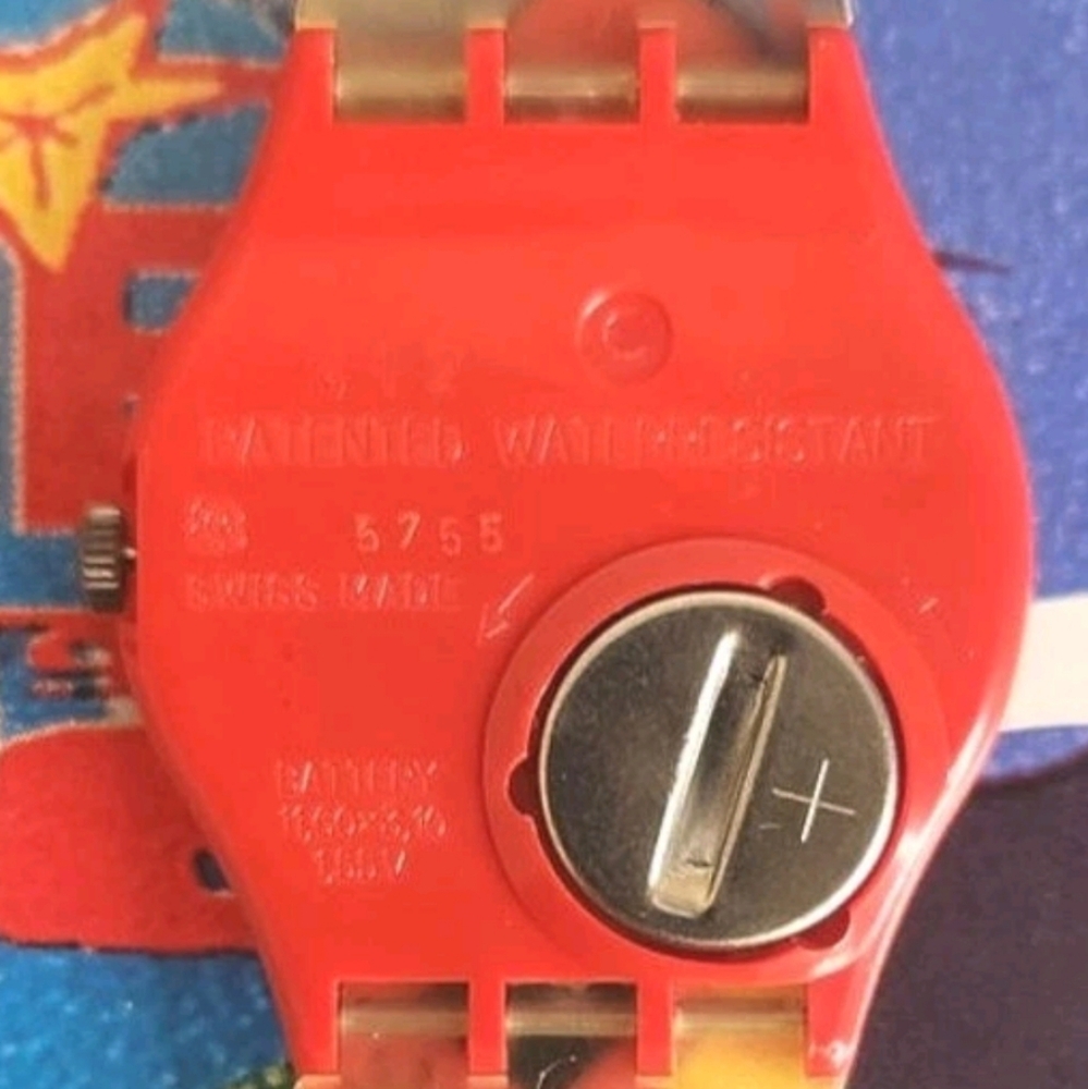 Swatch watch BARK BARK GR118 1994 Standard Gents Designed by Louise Gibb NOS - Picture 7 of 8